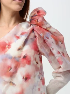 Abito a monospalla Zimmermann in lino e seta