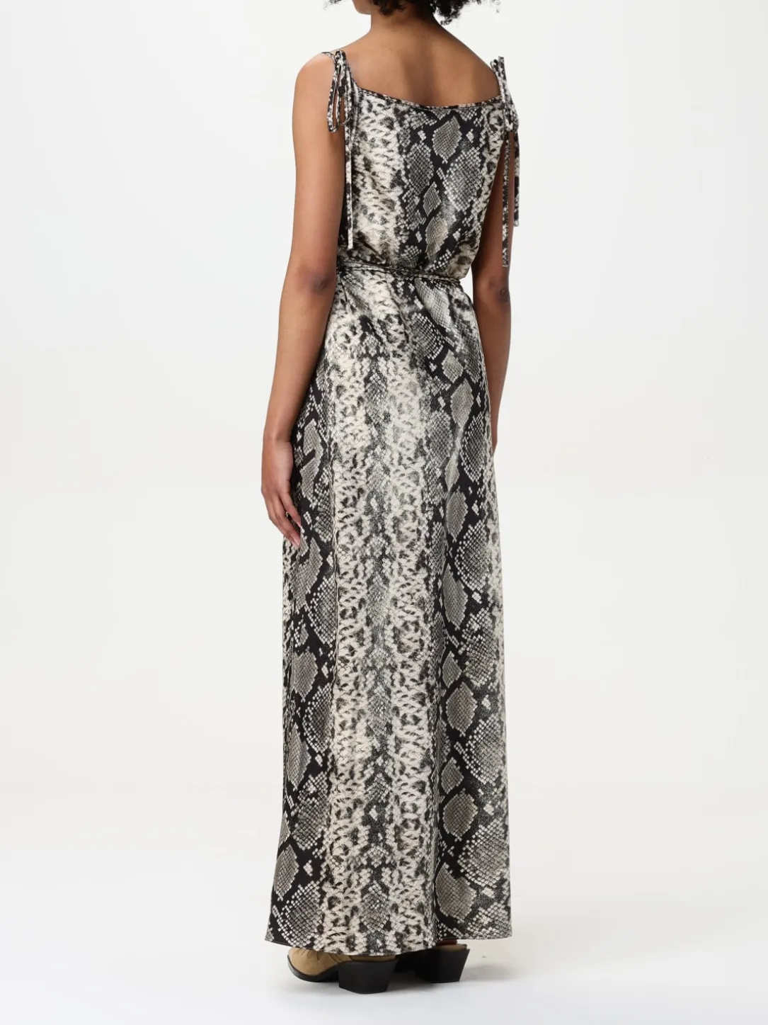 Abito Acne Studios in crêpe con stampa pitone