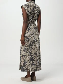 Abito chemisier Brunello Cucinelli in cotone con stampa floreale