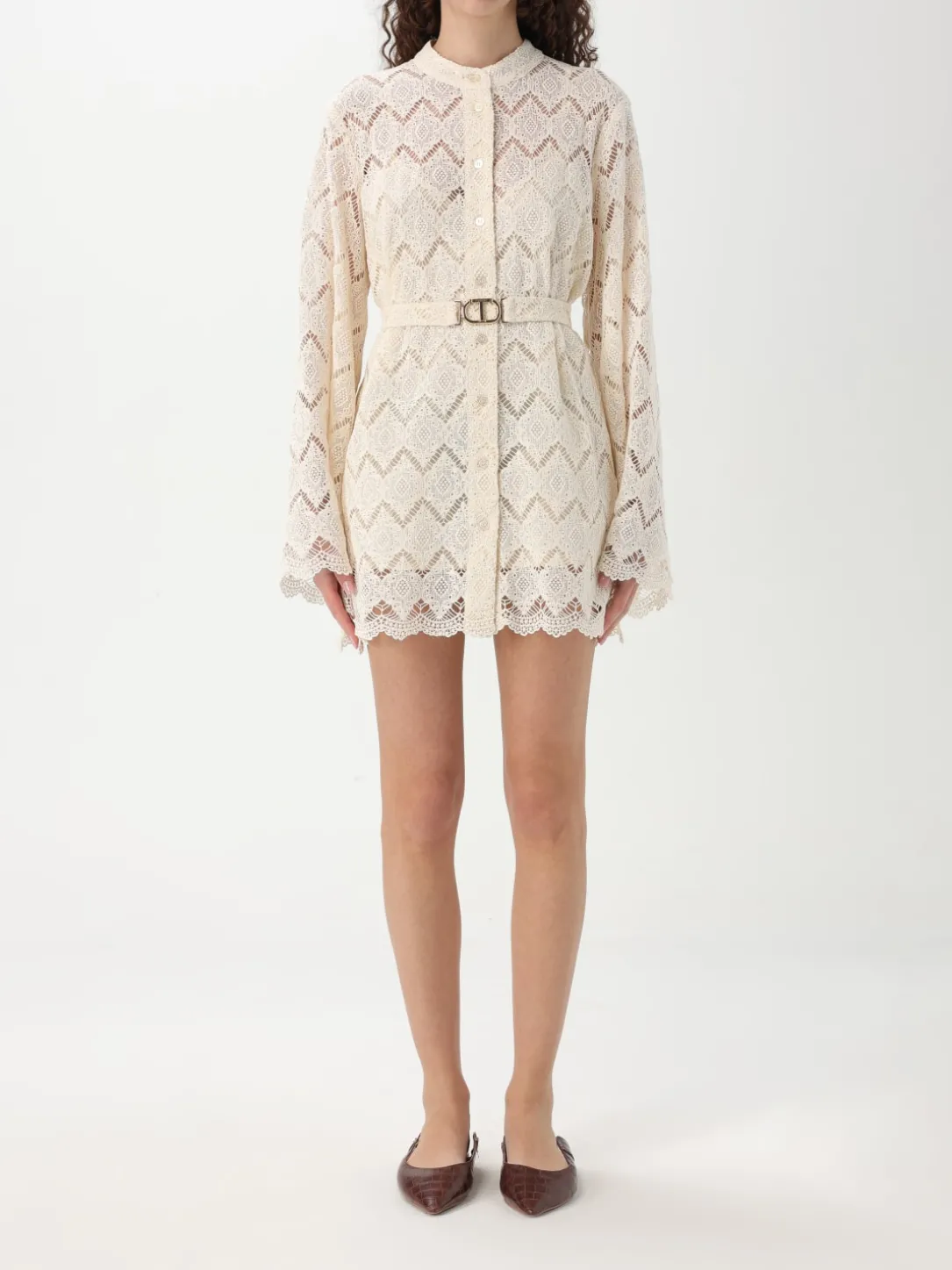 Abito chemisier Twinset in macramè