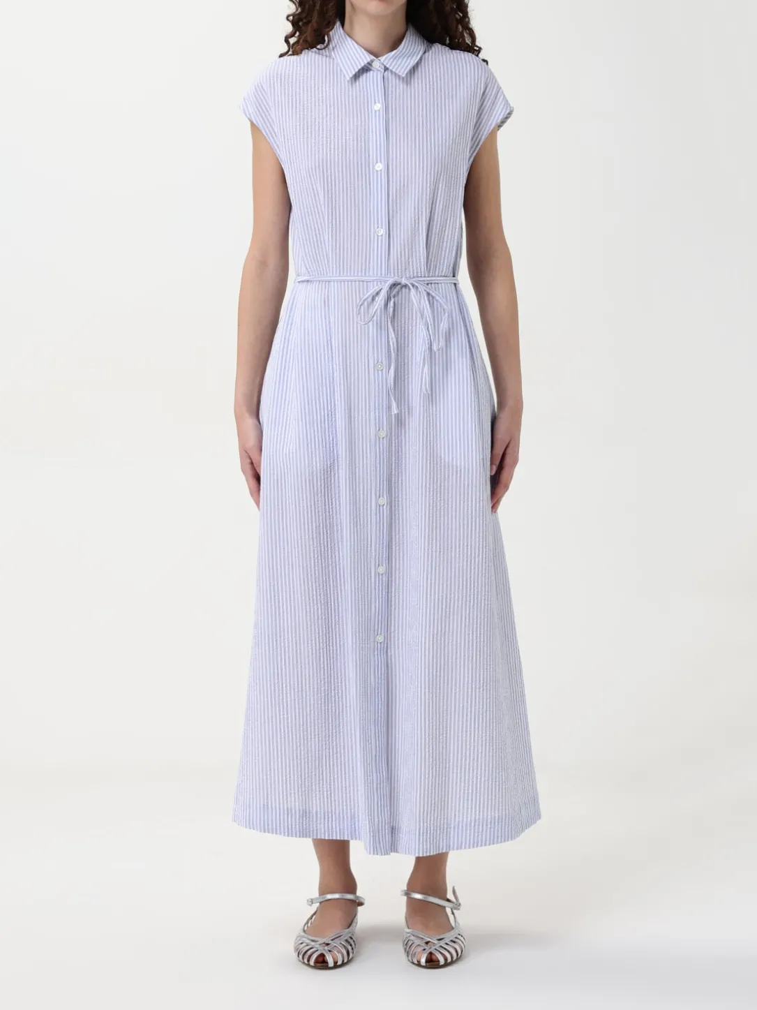 Abito chemisier Woolrich in cotone a righe