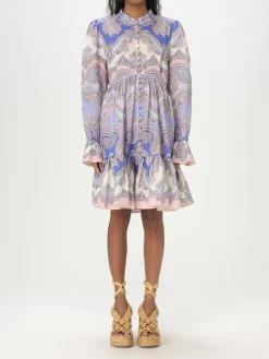 Abito chemisier Zimmermann in lino con stampa Paisley