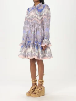 Abito chemisier Zimmermann in lino con stampa Paisley