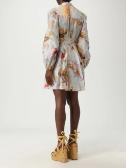 Abito chemisier Zimmermann in lino con stampa floreale