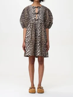 Abito Ganni in cotone organico animalier