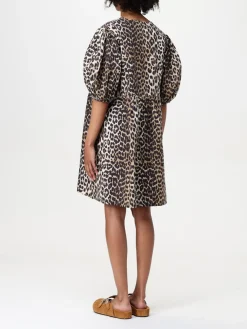 Abito Ganni in cotone organico animalier