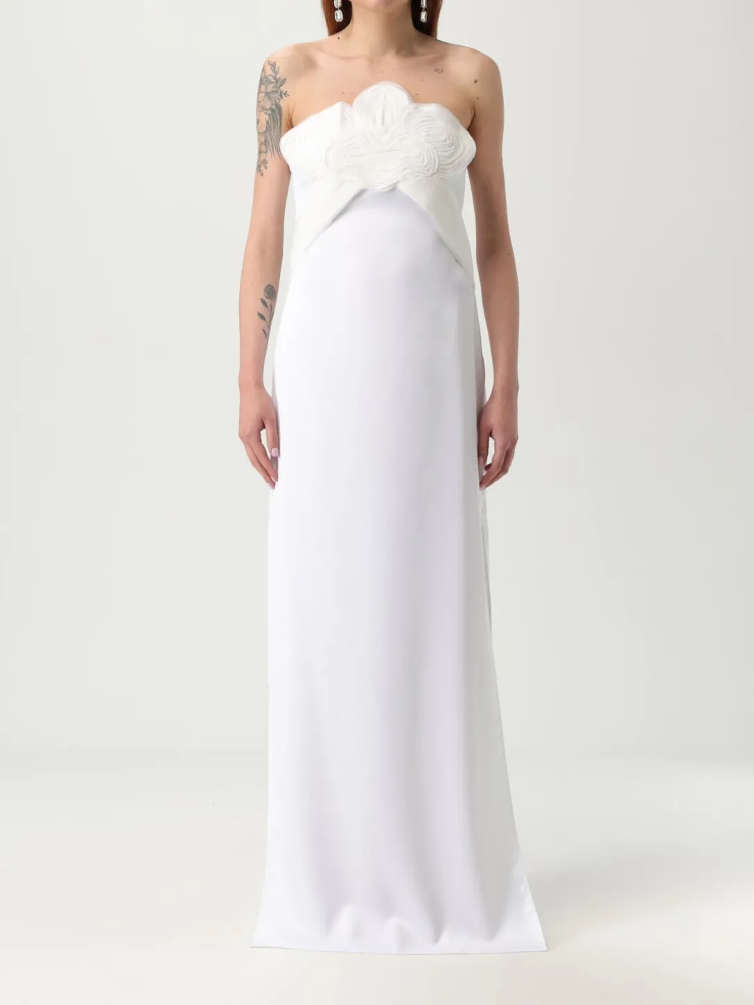 Abito Genny in crêpe con fiore