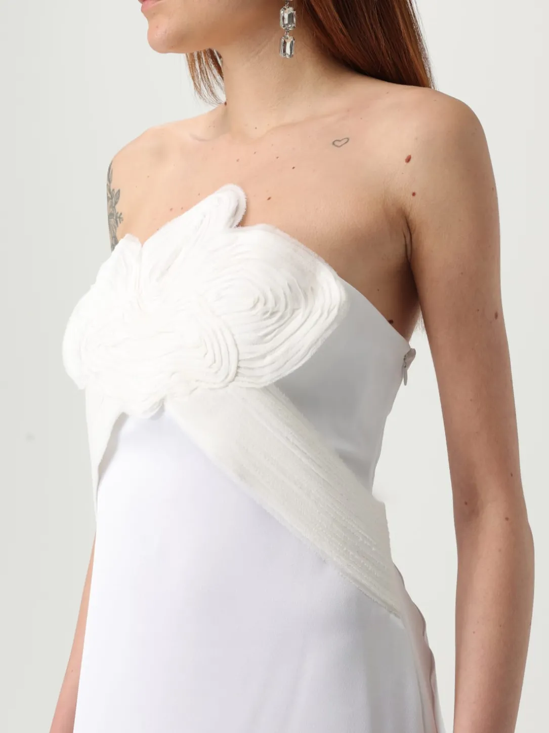 Abito Genny in crêpe con fiore