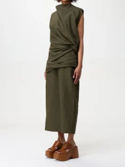 Abito Jil Sander in lino drappeggiato