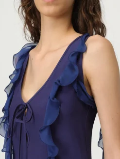 Abito Les Filles D'eva in crêpe con rouches