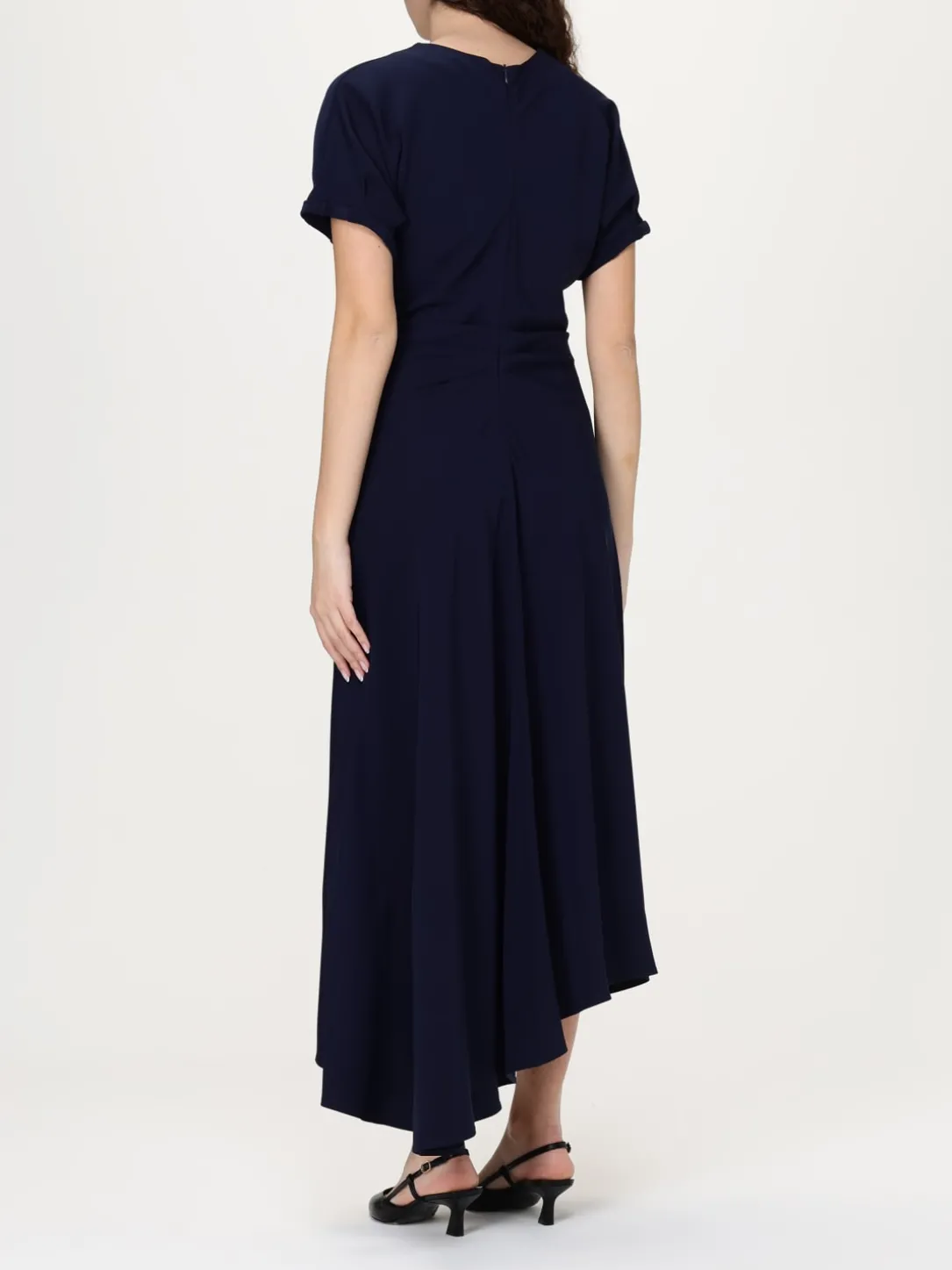 Abito lungo asimmetrico Meimeij in poliestere