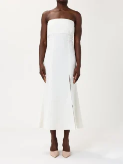 Abito lungo in viscosa e lino Twinset