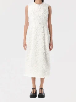 Abito midi Comme Des Garçons in organza con ricamo