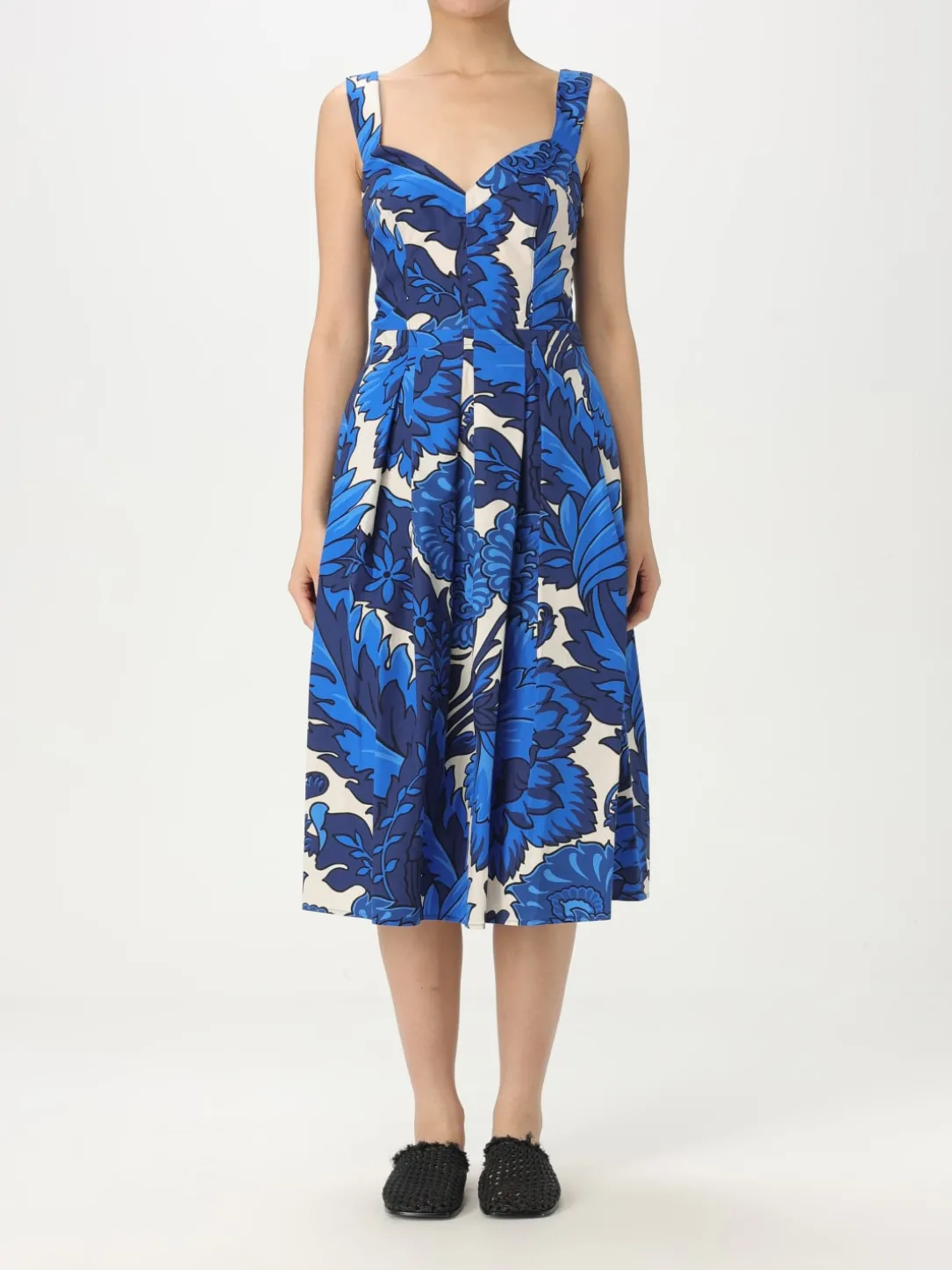 Abito midi Etro in cotone stampato