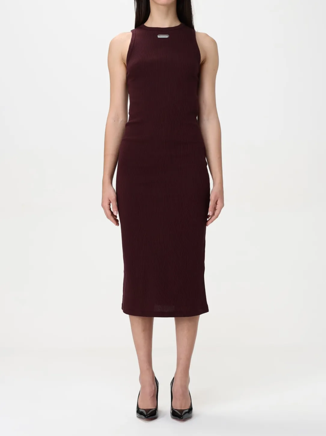 Abito midi McQueen in maglia di cotone