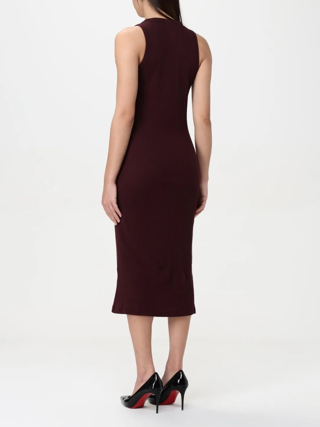 Abito midi McQueen in maglia di cotone