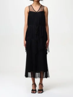 Abito midi Twinset in tulle point d'esprit