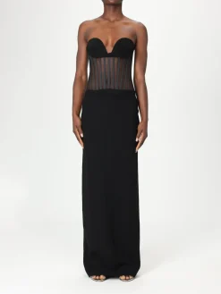 Abito Monot in crêpe e mesh