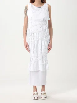 Abito Moschino Couture in jersey con fettucce intrecciate