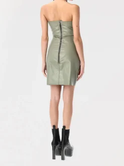 Abito Rick Owens in denim spalmato