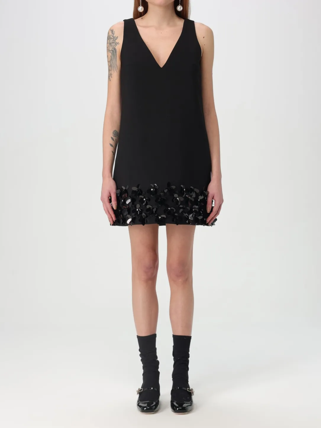 Abito Self-Portrait in crepe con paillettes