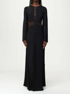 Abito Twinset in viscosa con inserti in pizzo