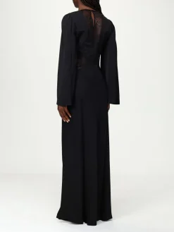 Abito Twinset in viscosa con inserti in pizzo