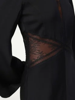 Abito Twinset in viscosa con inserti in pizzo