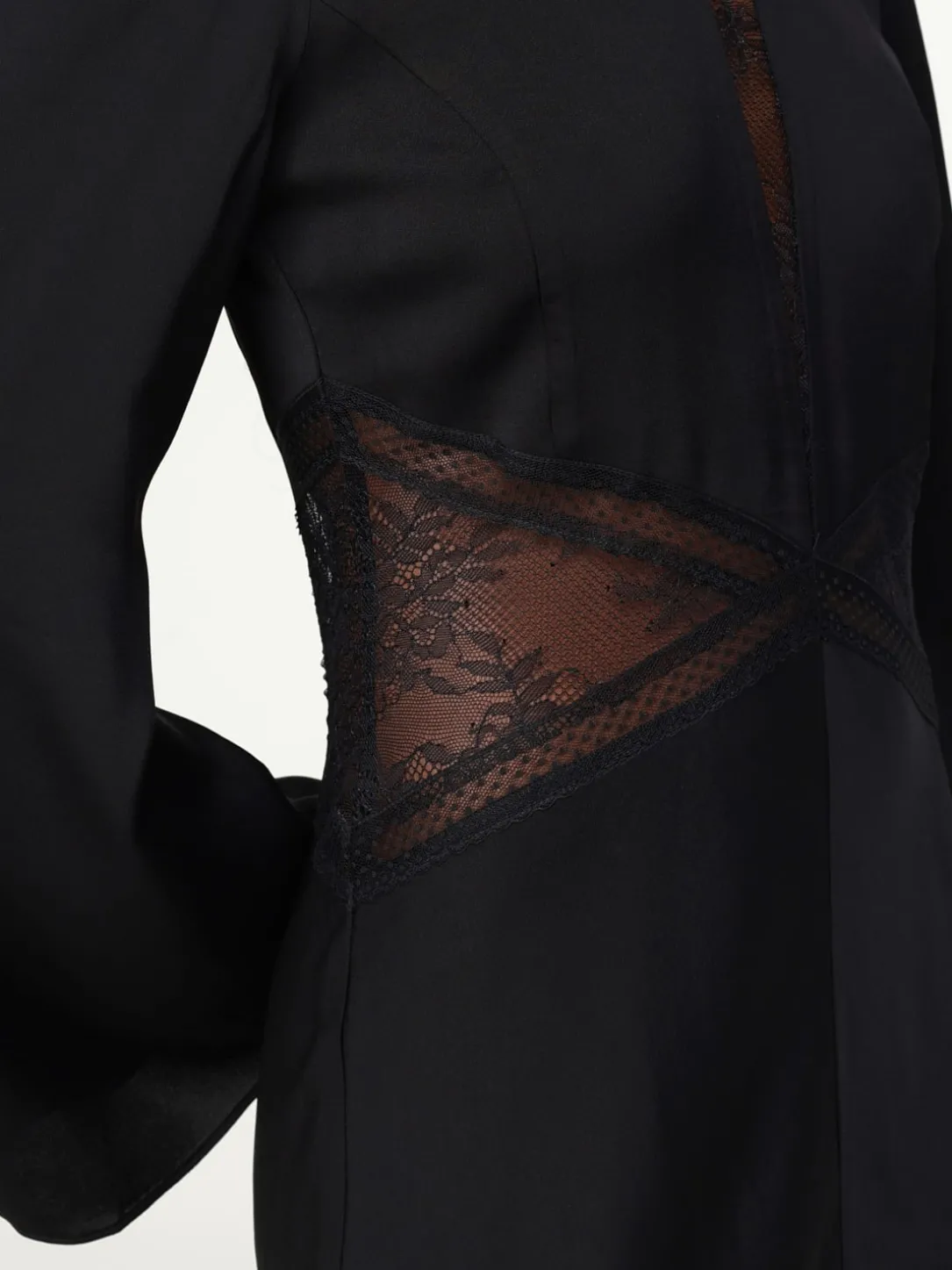 Abito Twinset in viscosa con inserti in pizzo