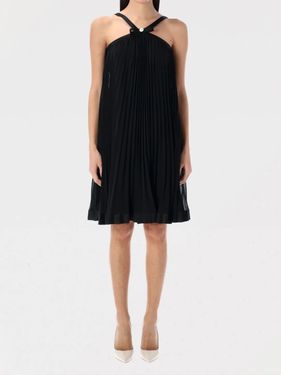 Abito Versace in misto seta plissettata