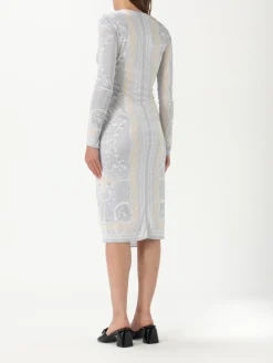 Abito Versace in viscosa con stampa Baroque