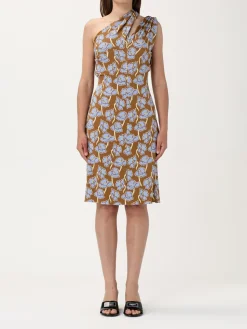 Abito Versace in viscosa stretch con stampa floreale