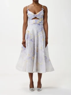 Abito Zimmermann in lino e seta con stampa floreale