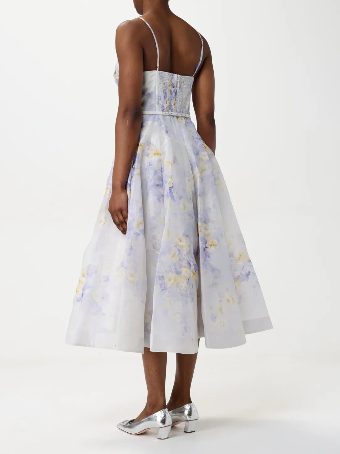 Abito Zimmermann in lino e seta con stampa floreale