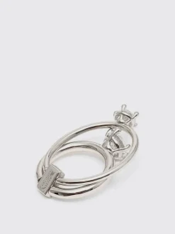 Anello Double Panconesi in ottone con zirconi incastonati