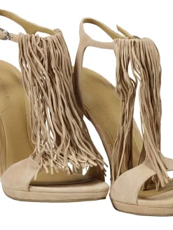 ARIES SANDALO TACCO 9+1 PELLE CON FRANGE