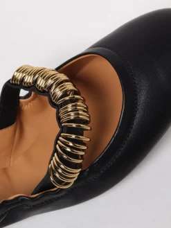 Ballerina Dee Tod's in nappa con anelli metallici