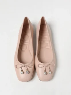 Ballerina Elme Jimmy Choo in nappa con fiocco