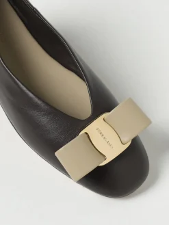 Ballerina Ferragamo in nappa con fiocco Vara
