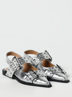 Ballerina Ganni in pelle sintetica laminata