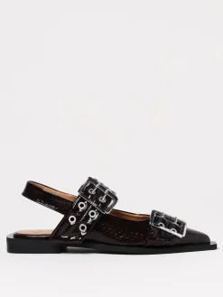 Ballerina Ganni in vernice stampa pitone