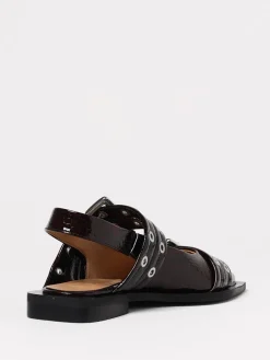 Ballerina Ganni in vernice stampa pitone