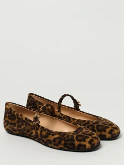 Ballerina Gianvito Rossi in camoscio stampa animalier