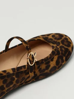 Ballerina Gianvito Rossi in camoscio stampa animalier