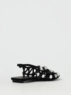 Ballerina Grid The Attico in camoscio con inserti metallici