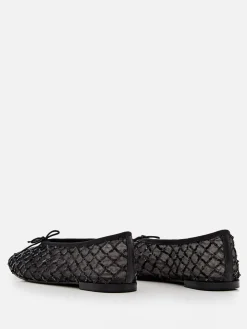 Ballerina Lilouh Repetto in nylon a rete con paillettes ricamate