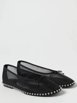 Ballerina Lina Alexander Wang in nylon a rete con borchie