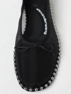 Ballerina Lina Alexander Wang in nylon a rete con borchie