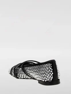 Ballerina Mach&Mach in pelle con strass all over