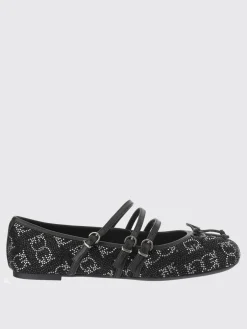 Ballerina Pinko in pelle con strass all over